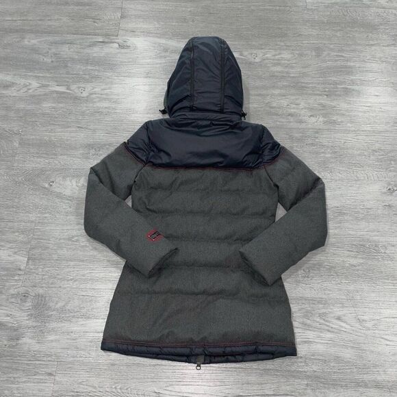 ALP N ROCK Chamonix Down Bomber Ski Jacket Women’s XS/1 Hoodie Full Zip Outdoors - Picture 2 of 16